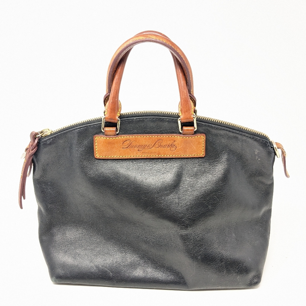 Rare DOONEY & BOURKE Pebble Grain Satchel w/ Florentine leather Black - No Strap